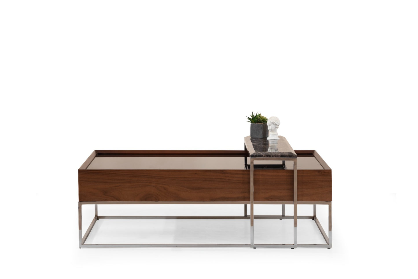 CROWN Walnut Salontafel Set