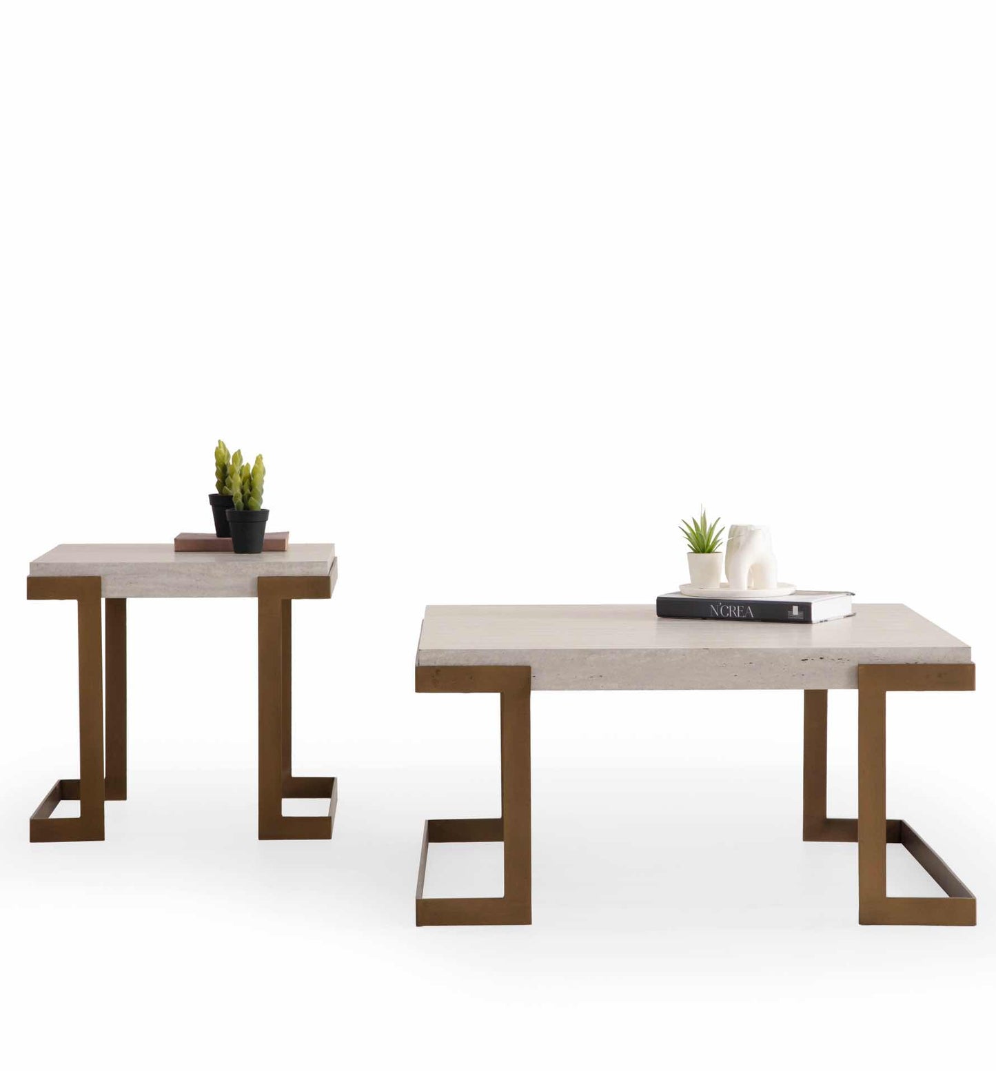 BOGOTA Travertine Salontafel Set