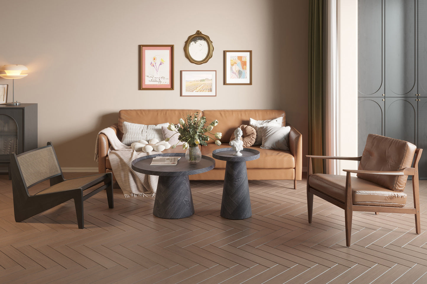 Salontafel 'Manus' 80 cm Decor Donkergrijs