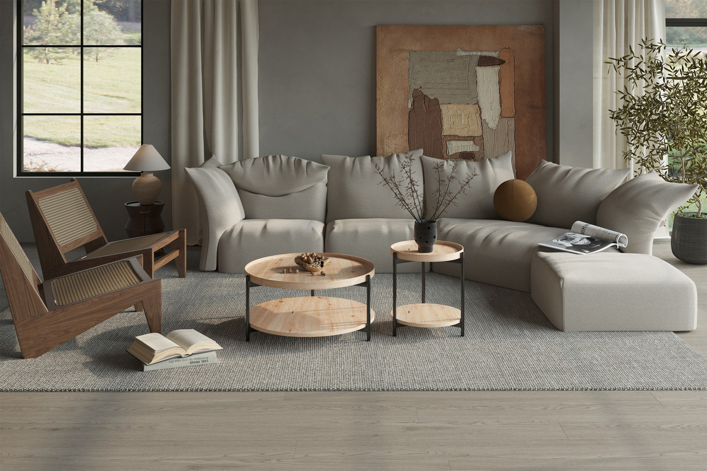 Salontafel 'Dalina' 45 cm Decor Oude eik