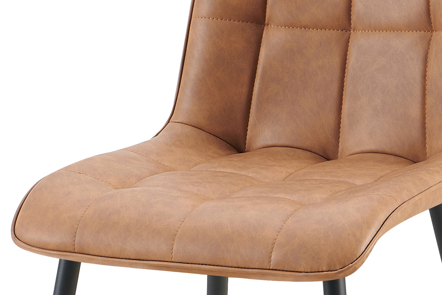 Set van 4 stoelen 'Furas' Vintage PU Cognac