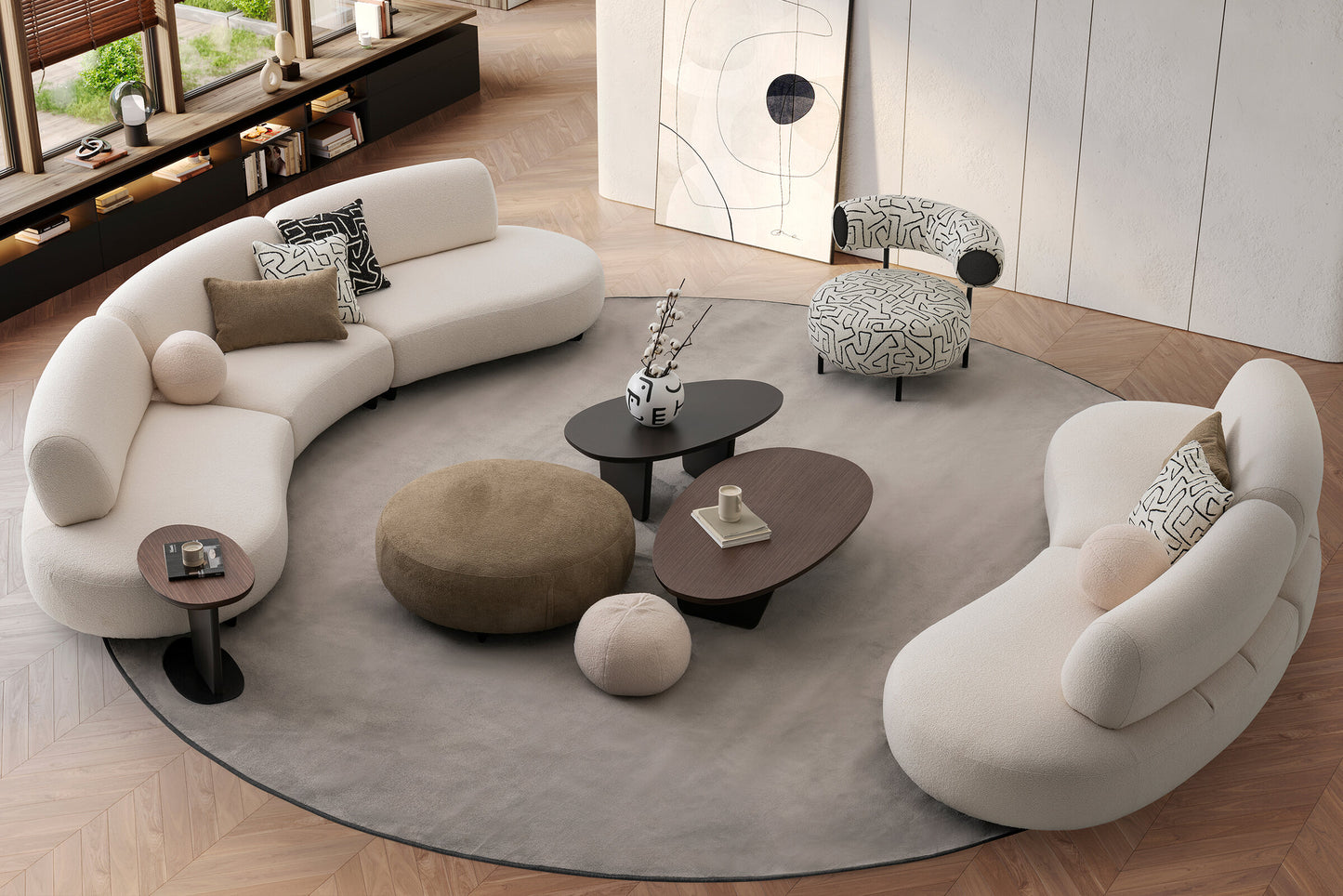 Barcelona Salontafel 150x60cm (Walnut (RAL 7006))