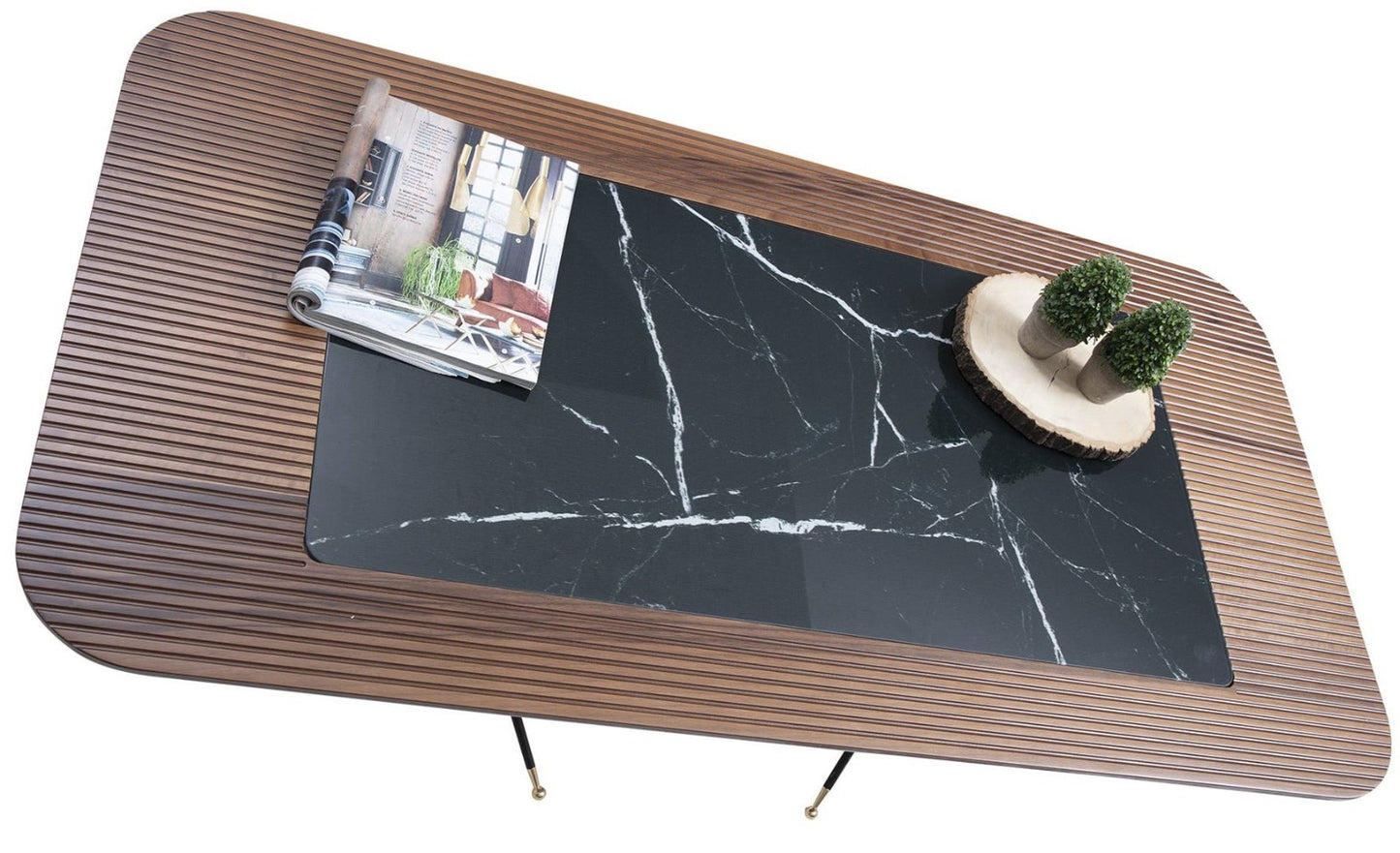 DIAMOND  Walnut Zwart Salontafel