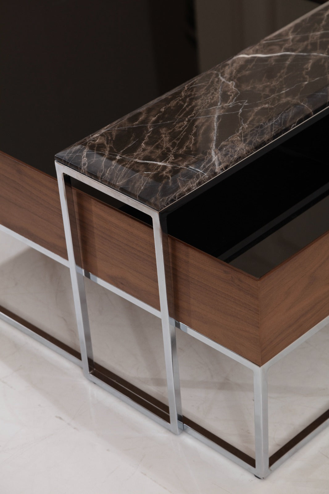 CROWN Walnut Salontafel Set