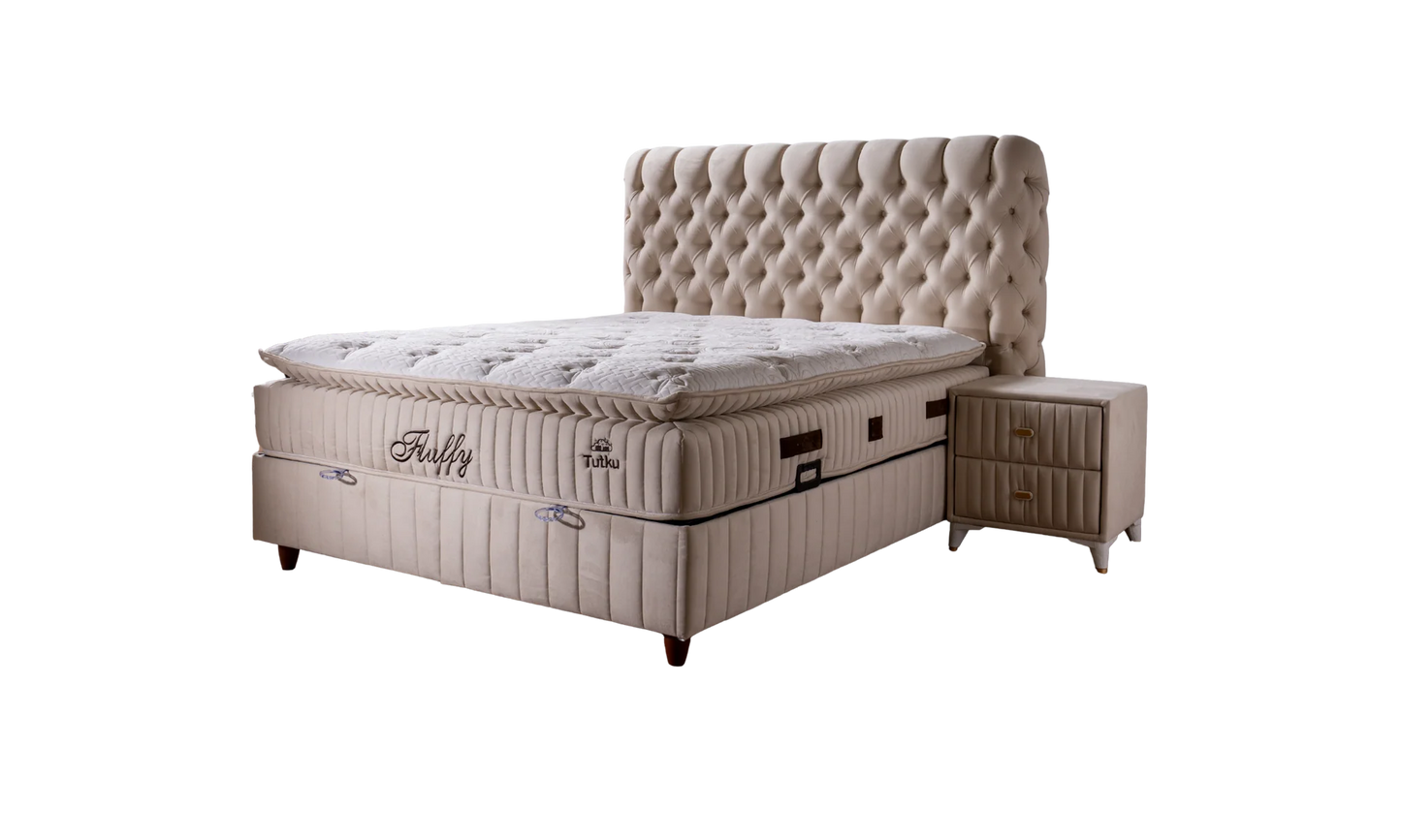 Fluffy Boxspring Set