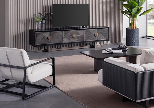 Cross Zwart TV-Meubel 249cm