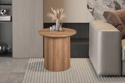 Salontafel 'Lagos' 50 cm Rond Decor Donkerbruin