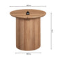 Salontafel 'Lagos' 50 cm Rond Decor Donkerbruin