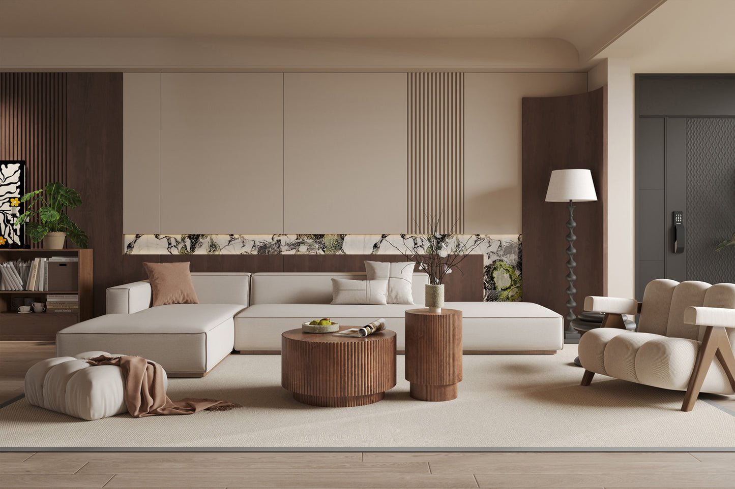 Bijzettafel 'Victor' Mango hout Lichtbruin