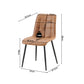 Set van 4 stoelen 'Furas' Vintage PU Cognac