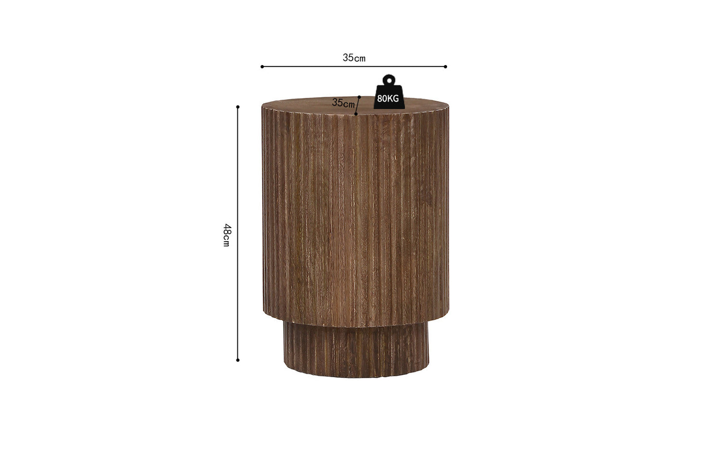 Bijzettafel 'Victor' Mango hout Lichtbruin