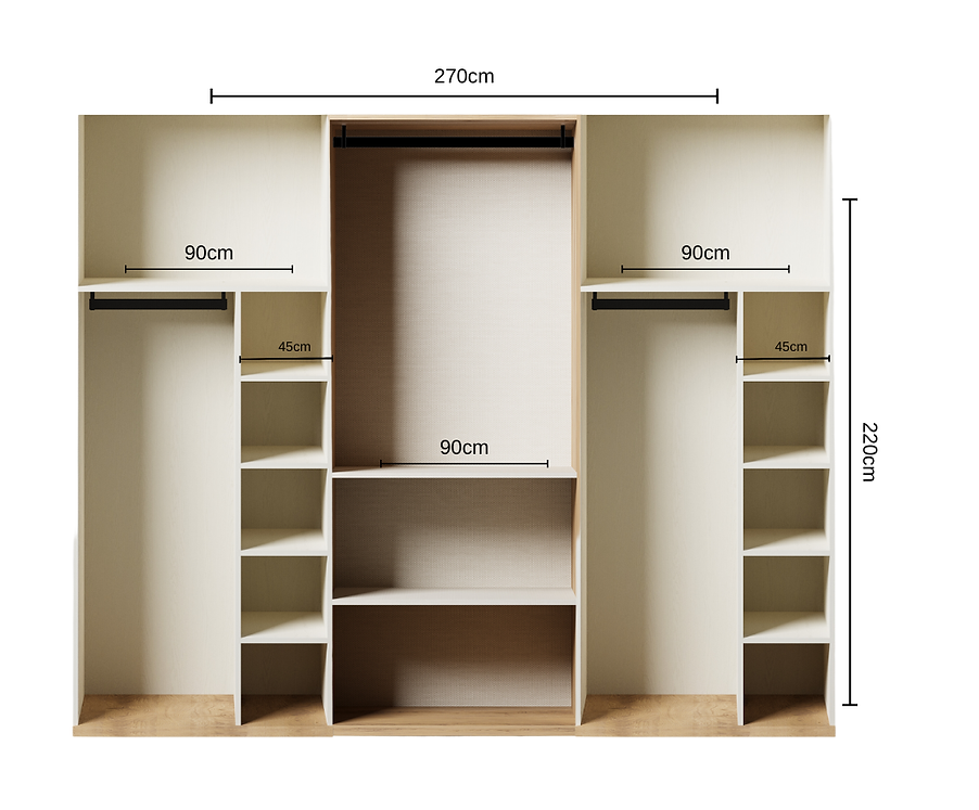 Belen Kledingkast met 6 Deuren