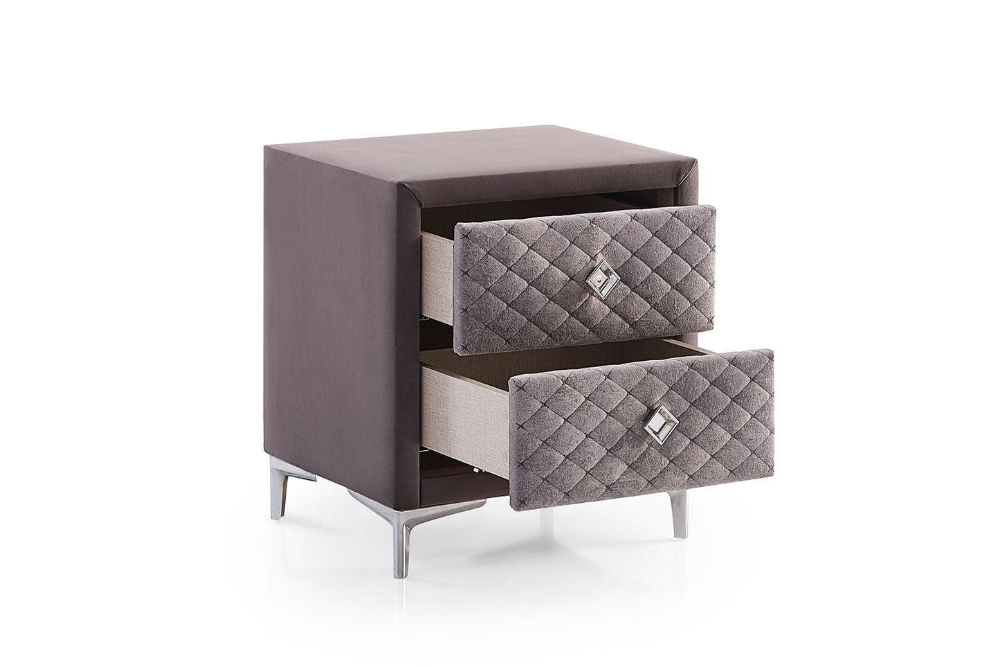 Thermo C. Antraciet Nachtkastje Glass