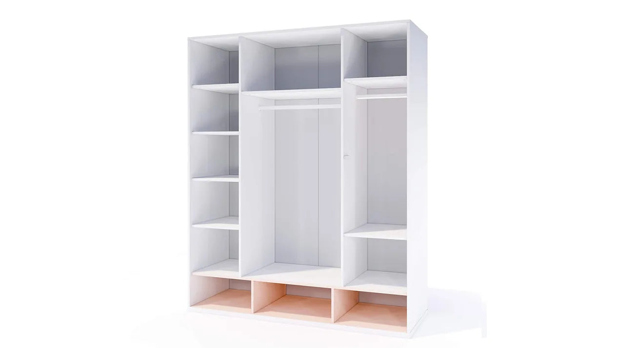 Rosa Kledingkast met 3 Deuren