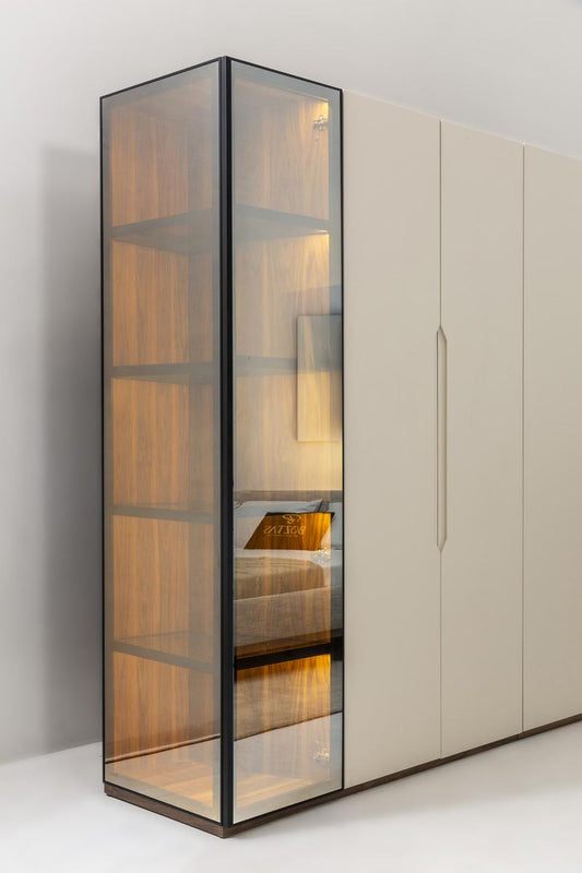 Cadillac Kledingkast met 1 Deur en Glas